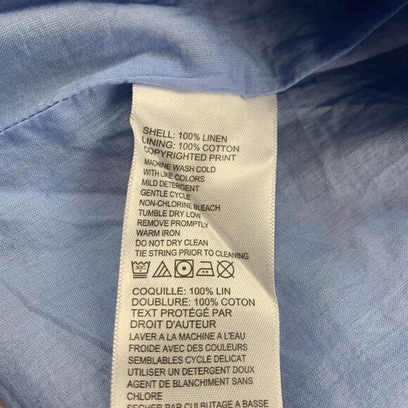 Tommy Bahama Blue Pink Floral Linen High Twist Neck Dress S - Picture 5 of 7